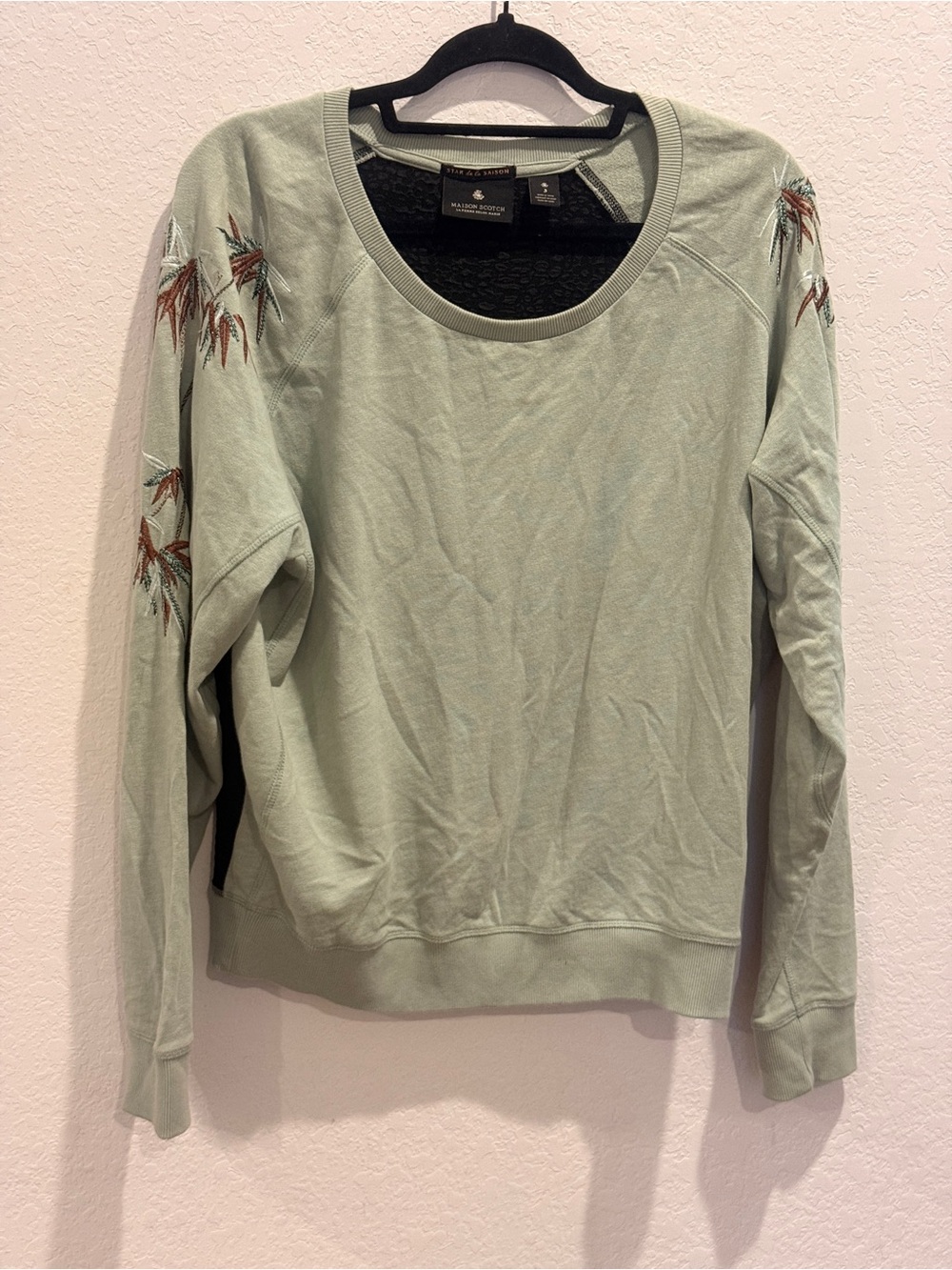 Scotch & Soda Sage Green Textured Sweatshirt